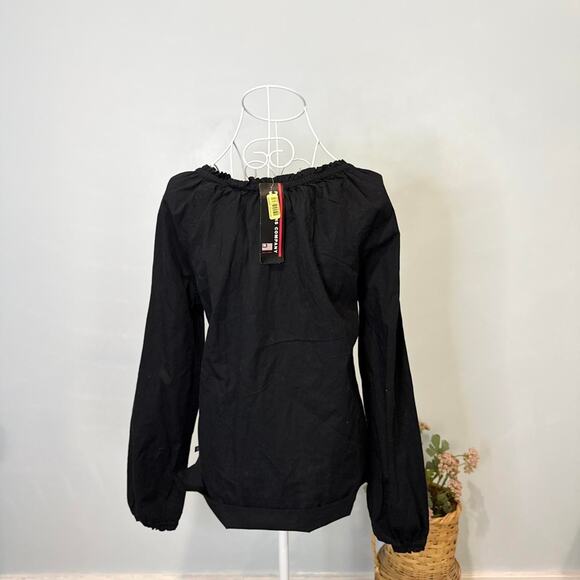 NWT Polo Ralph Lauren y2k vintage flowy black milkmaid babydoll peasant blouse - Picture 3 of 6